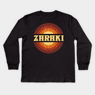 Vintage Proud Name Zaraki Birthday Gifts Circle Kids Long Sleeve T-Shirt